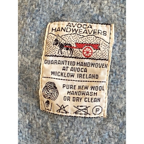 Vtg Avoca Handweavers Pink Purple Blue Plaid Irish Wool Blanket 67x50 Cottage - Picture 2 of 5